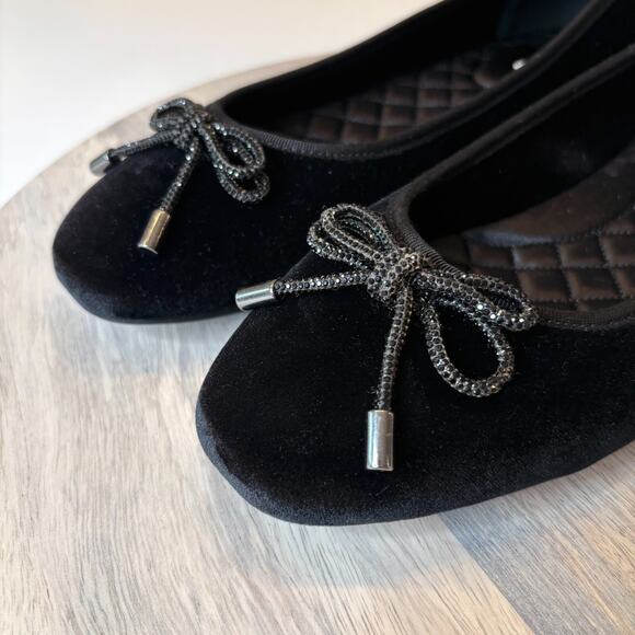 New without Box Birdies The Hummingbird Black Velvet Ballet Flats Shoes Size 11 - Picture 5 of 10